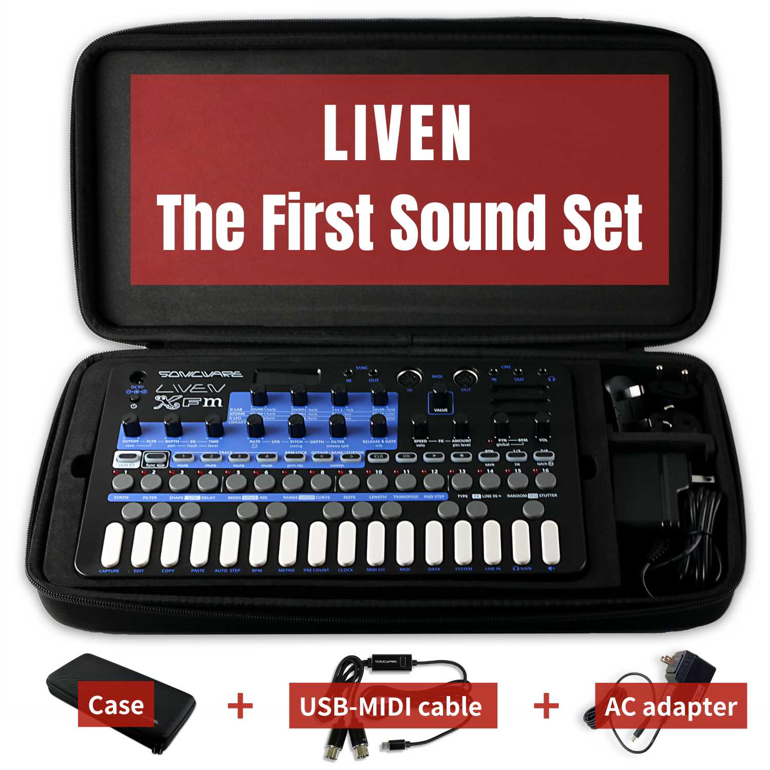 25 SONICWARE LIVEN XFM シンセサイザー LIVEN XFM 令和8年 The First Sound セット – SONICWARE 日本公式